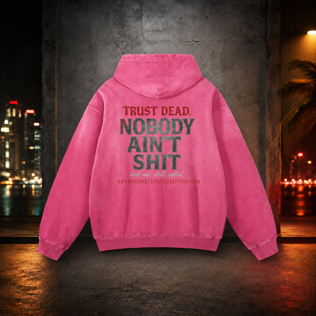 Nobody Ain’t Shit Sunfade Oversized Hoodie