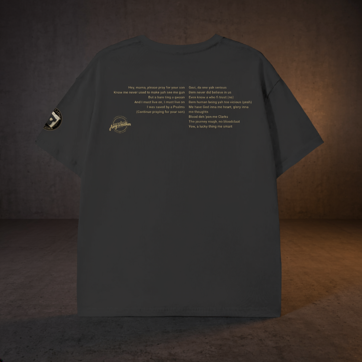 Black Unisex Tee in Classic Black — back