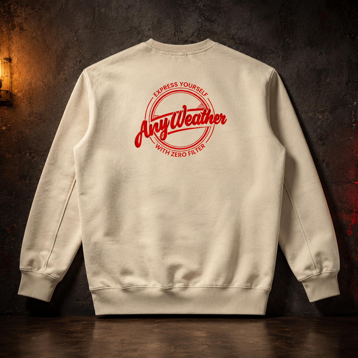 Fren Turn Snake Crewneck Camel back view