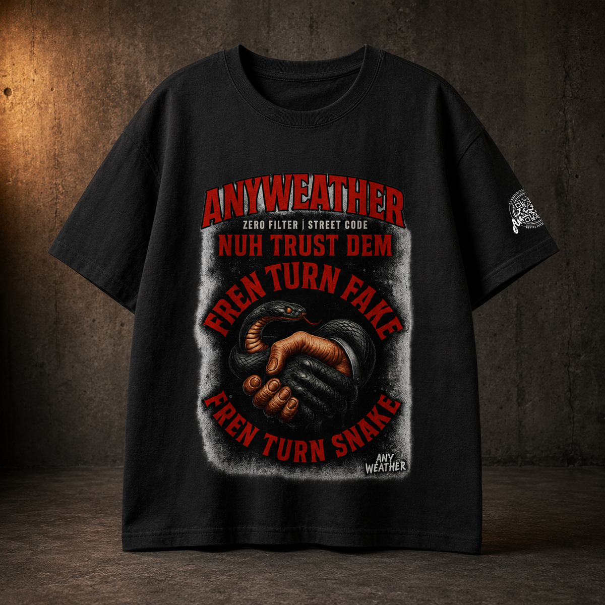 Fren Turn Snake Graphic T-Shirt Classic Black front product view