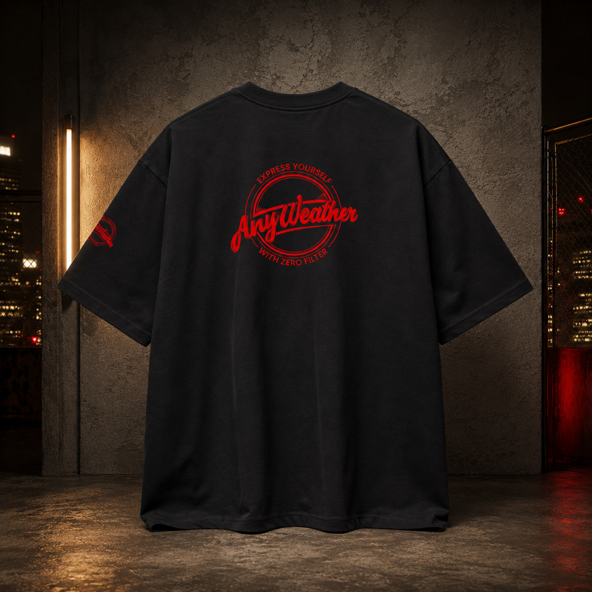 Loyalty Refunded oversized black T-shirt back product view