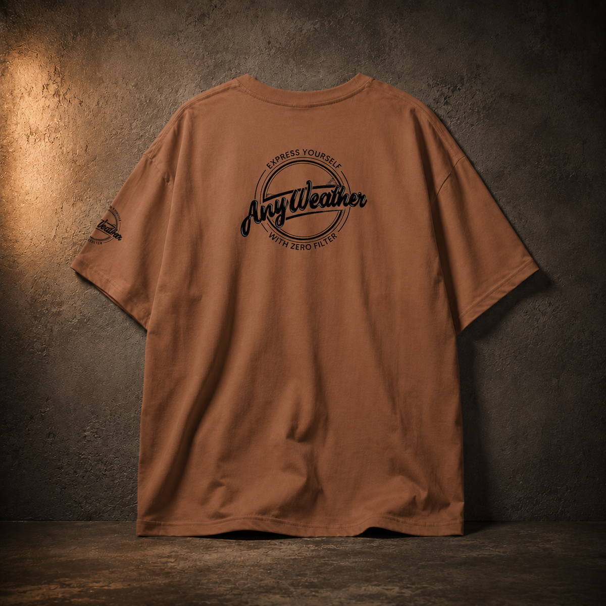 Pure Cotton Unisex T-Shirt in Caramel Macchiato — back
