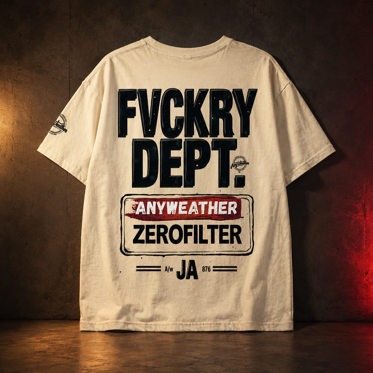 Light Apricot FVCKRY DEPT T-shirt back product view