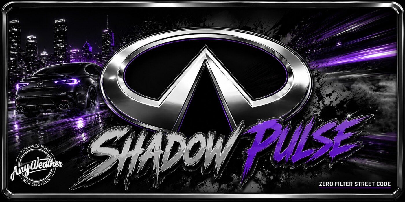 AnyWeather Shadow Pulse custom license plate