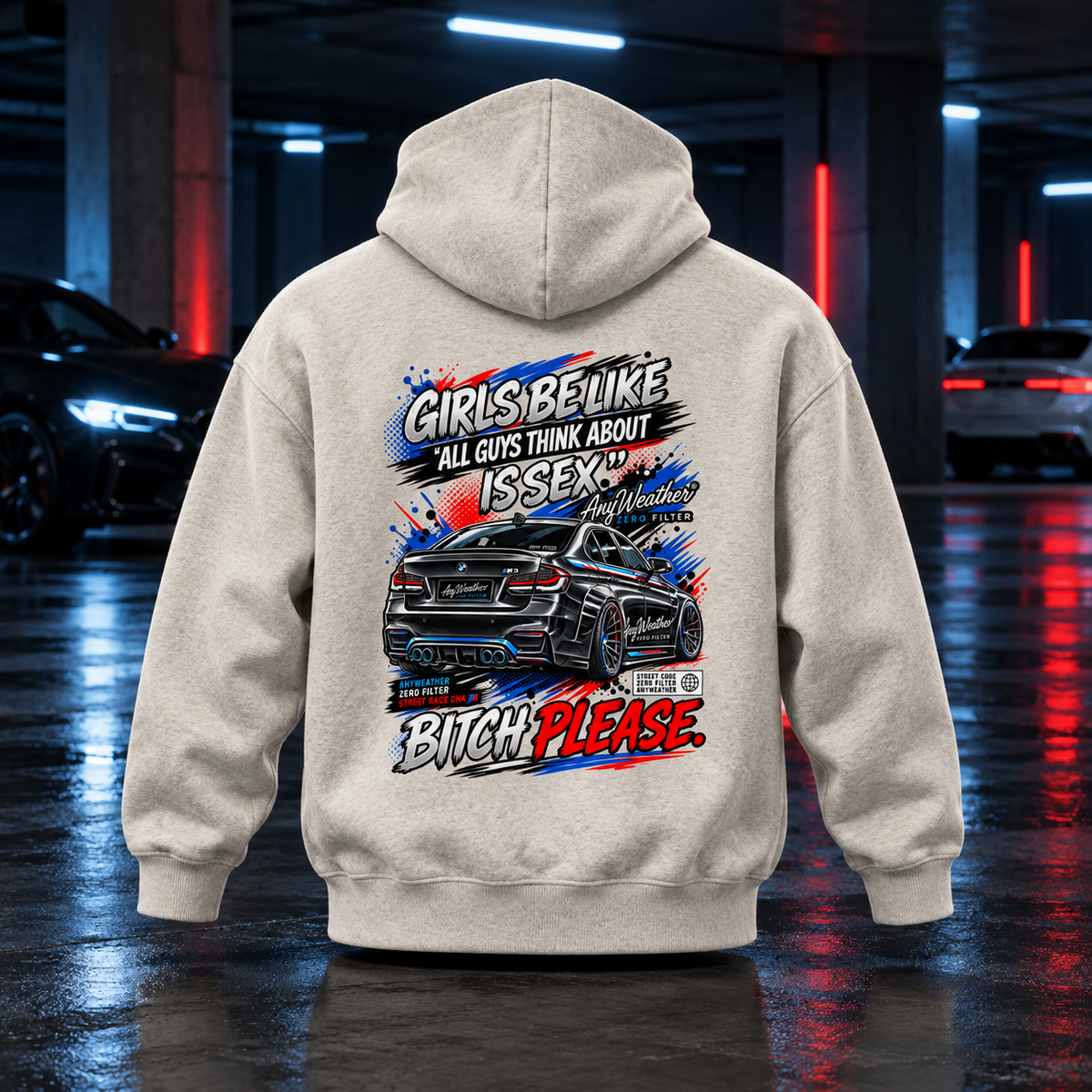 Girls Be Like Bitch Please Oversized Fleece Hoodie | AnyWeather