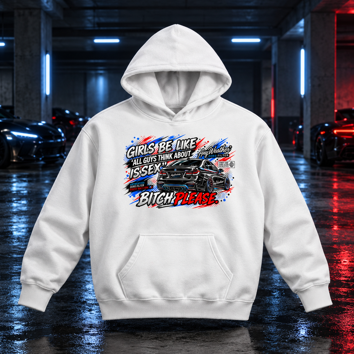 Girls Be Like Bitch Please Oversized Fleece Hoodie | AnyWeather