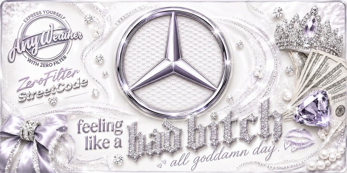 Mercedes Diamond ready-made glossy plate