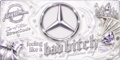 Mercedes Diamond ready-made glossy plate