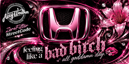 Honda Night Pink ready-made glossy plate