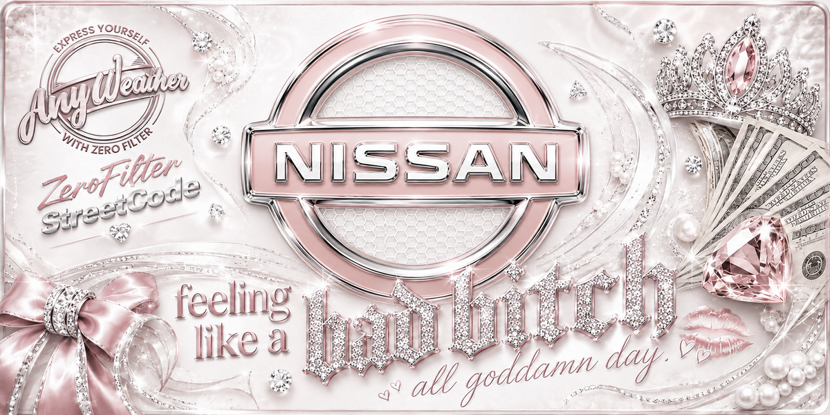 Nissan Rose ready-made glossy plate