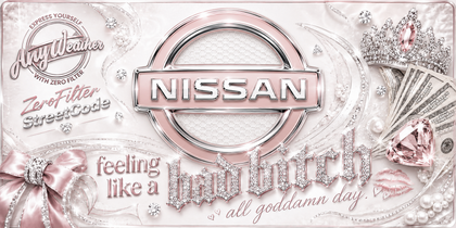 Nissan Rose ready-made glossy plate