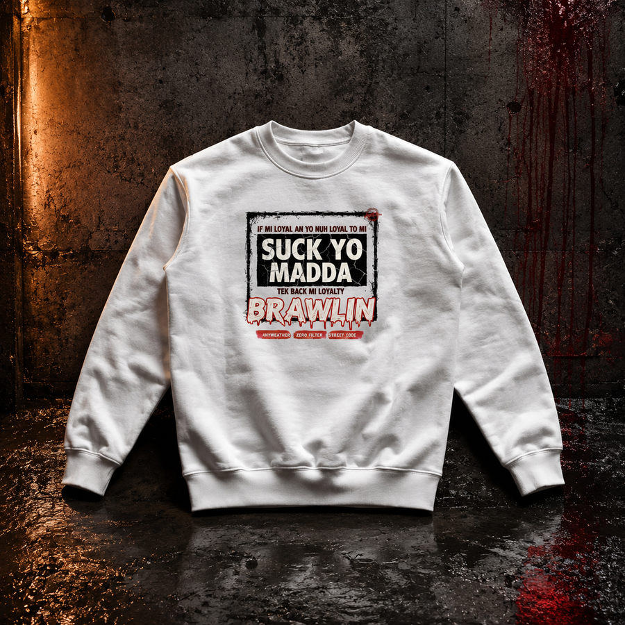 Graphic Sweatshirt White front ultra-realistic product view
