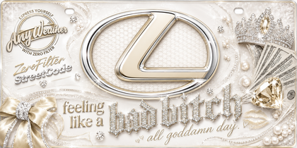 Lexus Gold ready-made glossy plate
