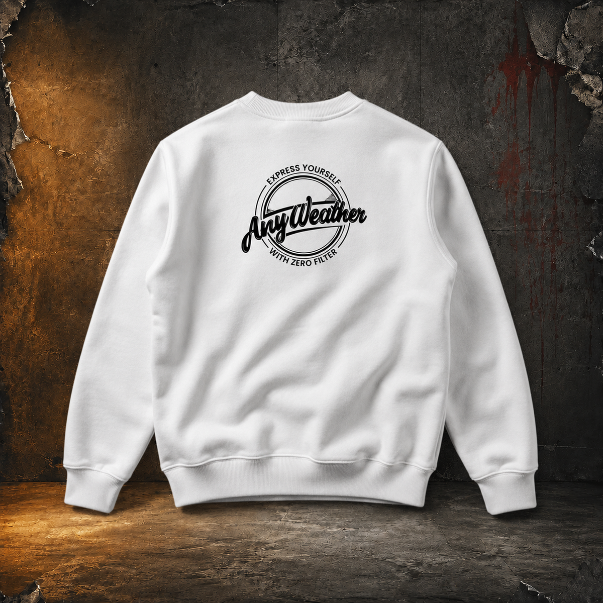 Saved By A Psalm white heavyweight crewneck — refined DTF back