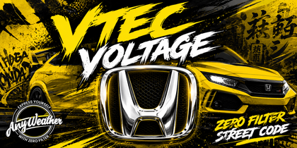 Honda VTEC Voltage ready-made glossy plate