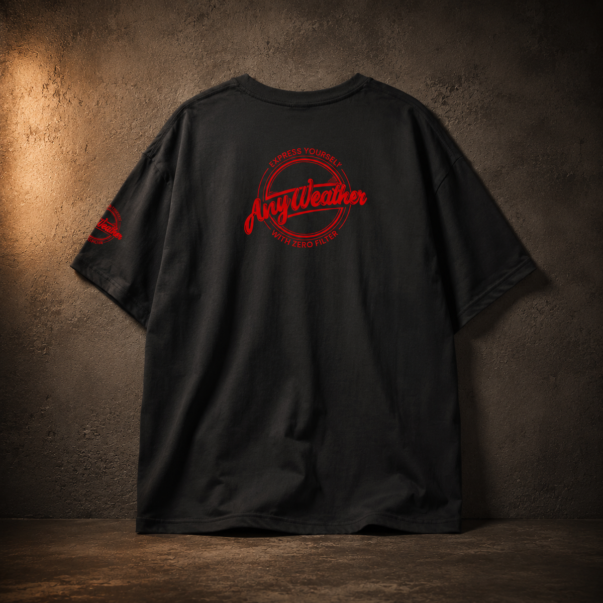 Streetwear T-Shirt Classic Black back product view