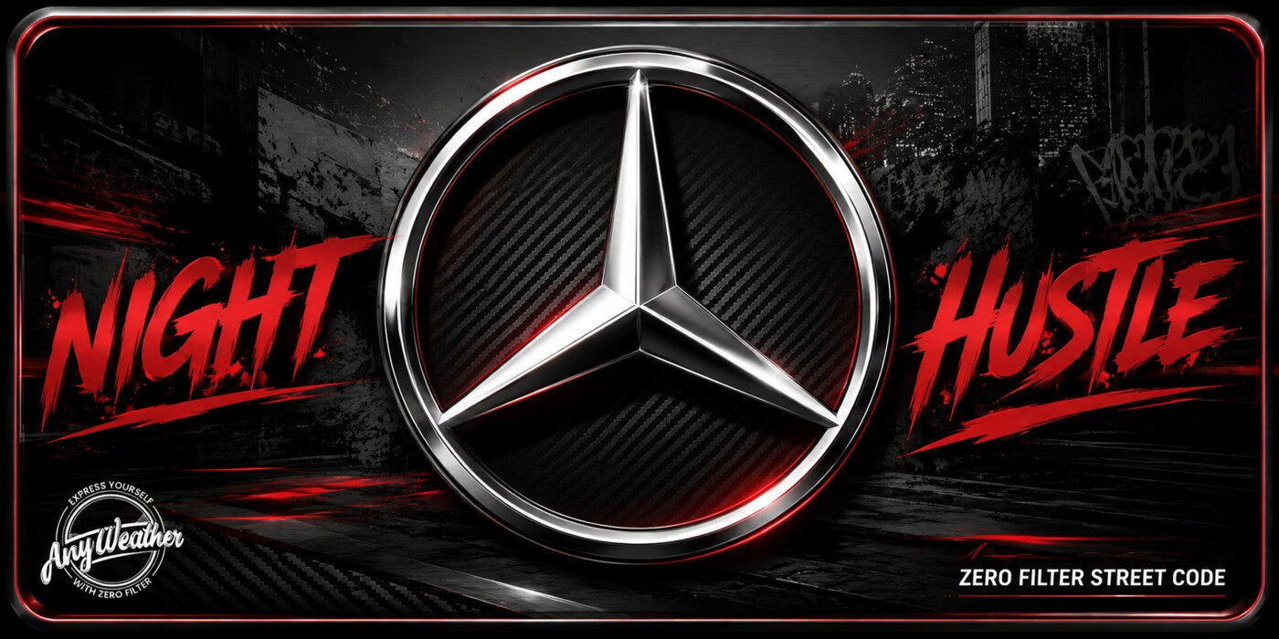 AnyWeather Mercedes-Benz Night Hustle custom license plate